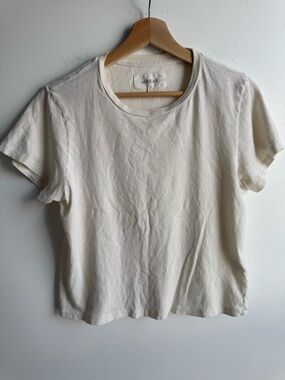 The Great. white/cream cotton baby tee